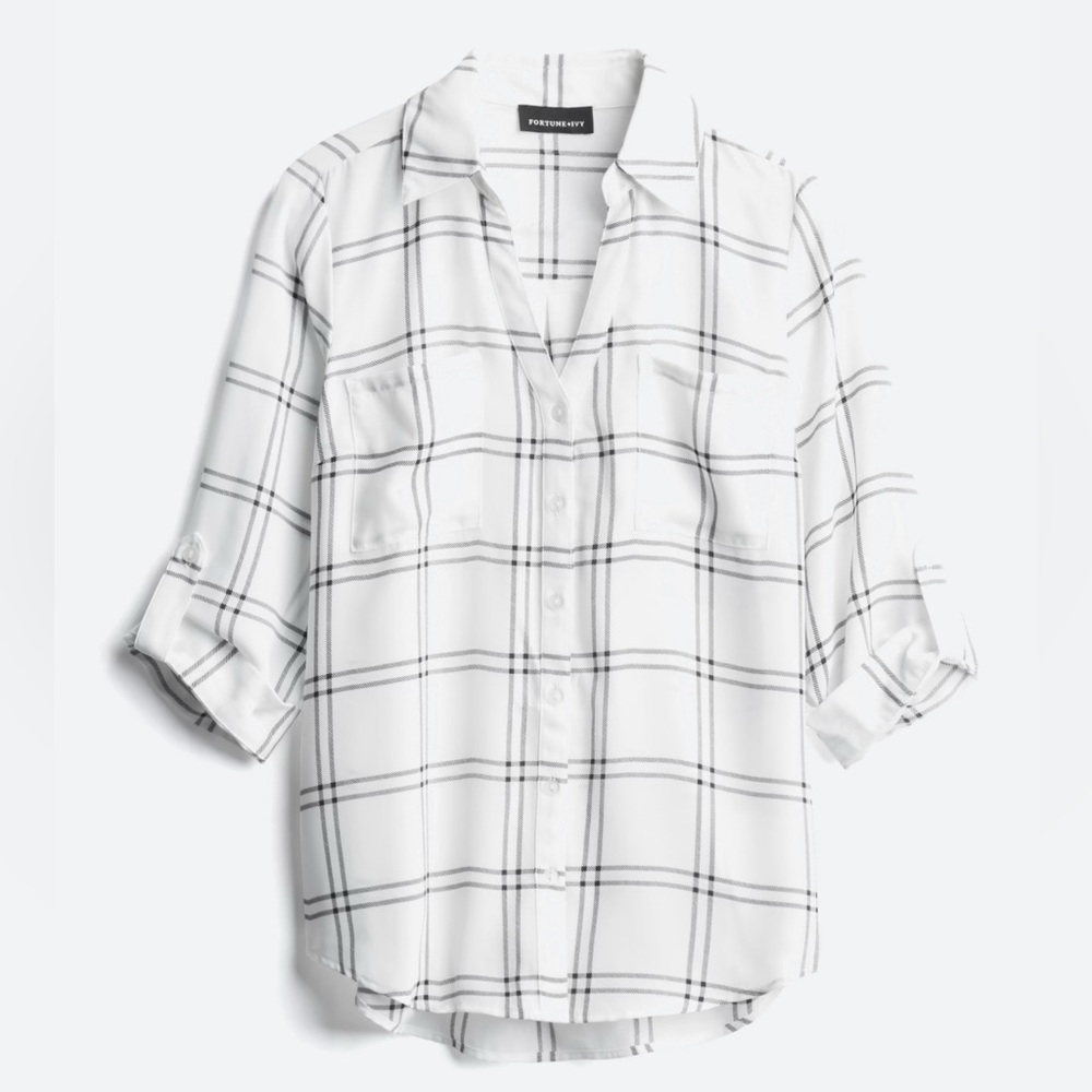 Stitch Fix Fortune + Ivy Christelle Button Down Blouse XL